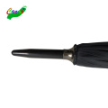 Manual de 62 polegadas aberto logotipo personalizado stand Black Golf Umbrella